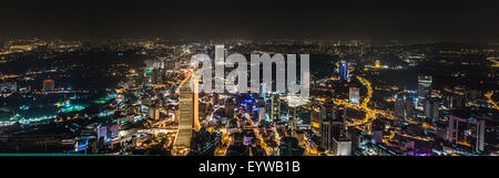 Skyline bei Nacht, Kuala Lumpur, Malaysia Stockfoto