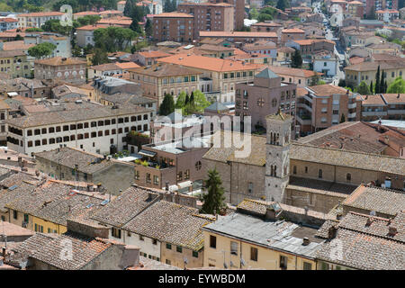 Panoramablick von Colle di Val d ' Elsa, Toskana, Italien, Europa Stockfoto