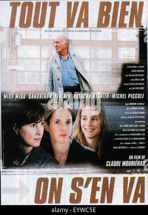 Tout Va Bien, auf s'en va ist alles in Ordnung, wir verlassen uns Jahr: 2000 - Frankreich Regie: Claude Mouriéras Michel Piccoli Miou Miou, Sandrine Kiberlain, Natacha Régnier Filmplakat (Fr) Stockfoto