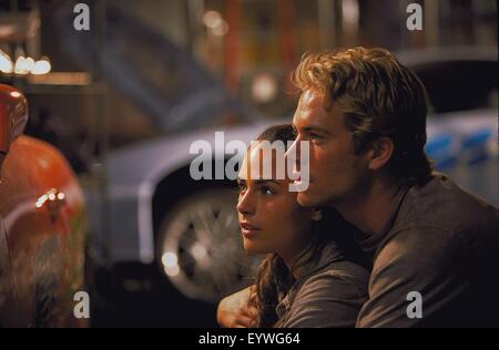 The Fast and the Furious; Jahr: 2001 USA; Regie: Rob Cohen; Paul Walker, Jordana Brewster; Foto: Bob Marschak Stockfoto