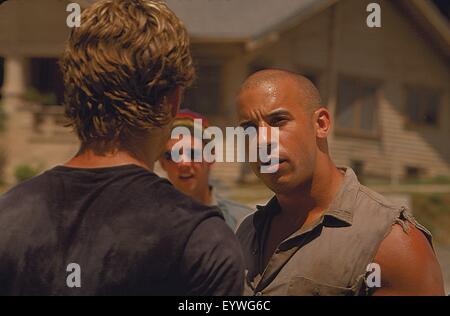The Fast and the Furious; Jahr: 2001 USA; Regie: Rob Cohen; Paul Walker, Vin Diesel; Foto: Bob Marschak Stockfoto