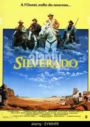 Silverado; Baujahr: 1985 USA; Regie: Lawrence Kasdan; Filmplakat (Fr) Stockfoto