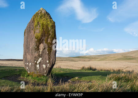 Maen Llia Menhir in den Brecon Beacons, Wales Stockfoto