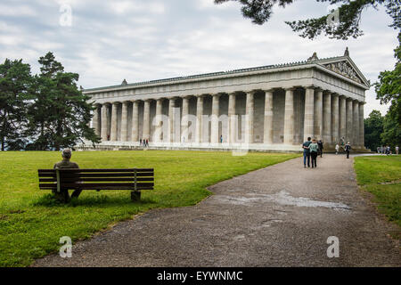 Neo-klassischen Ruhmeshalle Walhalla an der Donau. Bayern, Deutschland, Europa Stockfoto