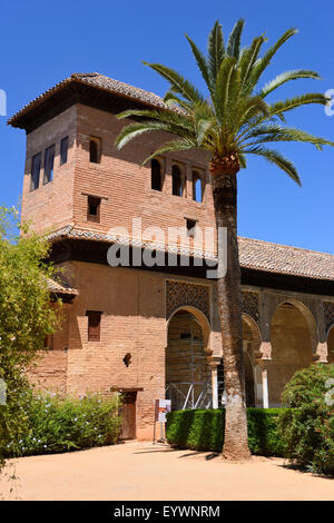 Palacio del Portico (Partal) innerhalb der Schlossanlage der Alhambra in Granada, Andalusien, Spanien Stockfoto