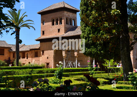 Palacio del Portico (Partal) innerhalb der Schlossanlage der Alhambra in Granada, Andalusien, Spanien Stockfoto