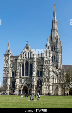 Kathedrale, Salisbury, Wiltshire, England, Vereinigtes Königreich, Europa Stockfoto