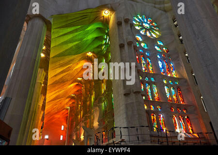 Sagrada Familia, UNESCO-Weltkulturerbe, Barcelona, Katalonien, Spanien, Europa Stockfoto