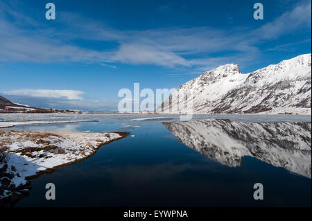 Knutstad, Lofoten-Inseln, Arktis, Norwegen, Skandinavien, Europa Stockfoto