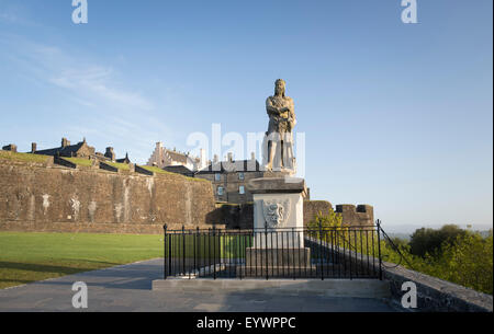 Statue von Robert the Bruce, Stirling Castle, Schottland, Vereinigtes Königreich, Europa Stockfoto