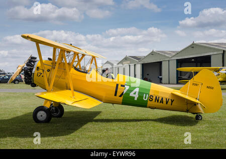 Boeing A-75N1 Stearman (N2-3 Kaydet) G-OBEE 3397/174 am alten Buckenham Stockfoto