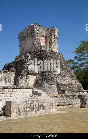 Dzibilnocac (bemalte Gewölbe) Tempel, Dzibilnocac, archäologische Maya-Ruinen, Chenes Stil, Campeche, Mexiko, Nordamerika Stockfoto