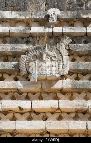 Fries, Nonnen Viereck, Uxmal, Maya-Ausgrabungsstätte, UNESCO World Heritage Site, Yucatan, Mexiko, Nordamerika Stockfoto