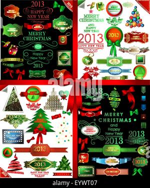 Weihnachts-Icons set. Vektor-illustration Stock Vektor