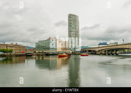 Titanic Quarter in Belfast ein Anziehungspunkt für Touristen aus der ganzen Welt Stockfoto