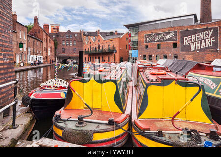 Gas Street Basin, Birmingham, West Midlands, Wettsektor Stockfoto