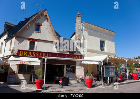 Restaurant in Azay-le-Rideau, Indre-et-Loire, Frankreich Stockfoto