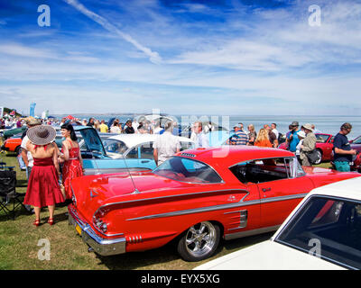 Sammler-Katzen auf dem Display an Whitstable Oldtimer show 2015 Stockfoto