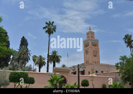 Palast der Stadtmauer von Marrakesch / Marokko Stockfoto