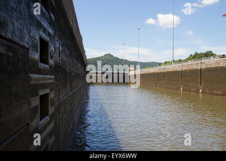 Eingabe der Marmet Schleusen auf dem Kanawha River. Stockfoto