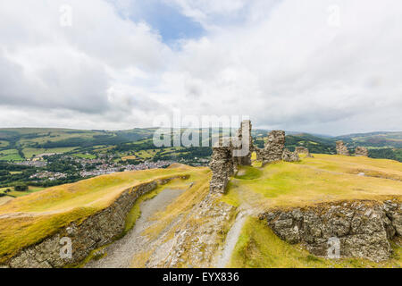 Die Ruinen des Castell Dinas Bran Llangollen Nord-Wales Stockfoto