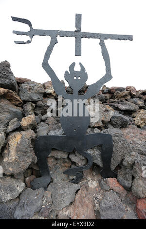 Nationalpark Timanfaya-symbol Stockfoto
