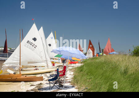 Segelboote auf Cedar Key kleines Boot sammeln. Stockfoto