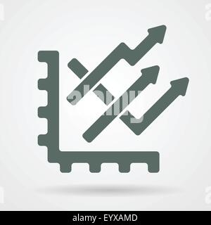 Trend-Web-Symbol-Vektor-Illustration im Diagramm anzeigen. Stock Vektor