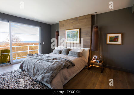 Nordamerika, Kanada, Ontario, moderne Schlafzimmer Stockfoto