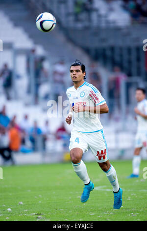 Marseille, Frankreich. 1. August 2015. Karim Rekik (Marseille) Fußball: Vorsaison Freundschaftsspiel zwischen Olympique de Marseille 2-0 Juventus im Stade Vélodrome in Marseille, Frankreich. © Maurizio Borsari/AFLO/Alamy Live-Nachrichten Stockfoto