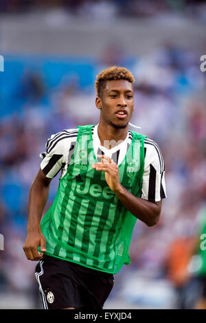 Marseille, Frankreich. 1. August 2015. Kingsley Coman (Juventus) Fußball: Vorsaison Freundschaftsspiel zwischen Olympique de Marseille 2-0 Juventus im Stade Vélodrome in Marseille, Frankreich. © Maurizio Borsari/AFLO/Alamy Live-Nachrichten Stockfoto