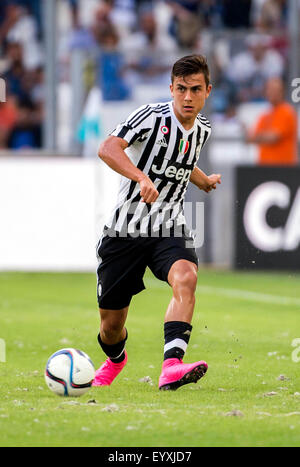 Marseille, Frankreich. 1. August 2015. Paulo Dybala (Juventus) Fußball: Vorsaison Freundschaftsspiel zwischen Olympique de Marseille 2-0 Juventus im Stade Vélodrome in Marseille, Frankreich. © Maurizio Borsari/AFLO/Alamy Live-Nachrichten Stockfoto