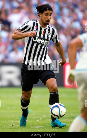 Marseille, Frankreich. 1. August 2015. Sami Khedira (Juventus) Fußball: Vorsaison Freundschaftsspiel zwischen Olympique de Marseille 2-0 Juventus im Stade Vélodrome in Marseille, Frankreich. © Maurizio Borsari/AFLO/Alamy Live-Nachrichten Stockfoto