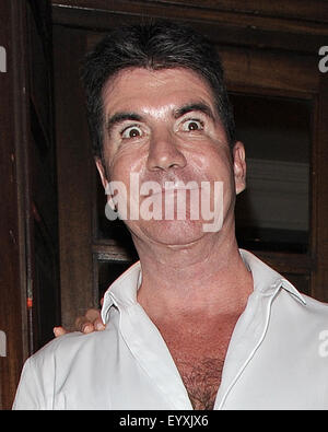 Simon Cowell und Frau Lauren Silverman Amanda Holden bei einer privaten Veranstaltung mit London verbinden: Simon Cowell wo: London, Vereinigtes Königreich bei: 3. Juni 2015 Stockfoto