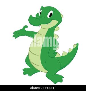 Cartoon-Krokodil. Isoliertes Objekt für Design-element Stock Vektor