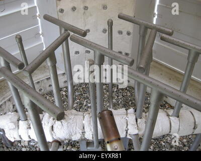 Gaskocher im Fackel System des geschlossenen Typs aussehen. Ein Asbestine in einer Fackel abdeckt. Stockfoto