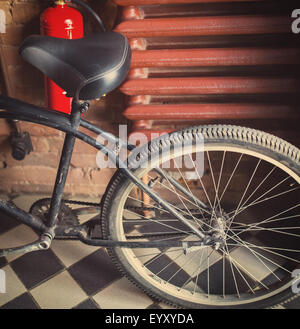 Alten retro-Stil, fixed Gear Fahrrad getönt Foto Stockfoto
