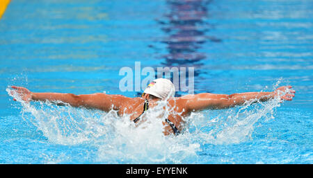 Kazan, Russland. 5. August 2015. Franziska Hentke Deutschlands in Aktion in der Frauen 200m Schmetterling Heats der 16. FINA Swimming World Championships in Kasan Arena in Kasan, 5. August 2015. Foto: Martin Schutt/Dpa/Alamy Live News Stockfoto