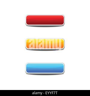 Reihe von farbigen Web-Schaltflächen Stock Vektor