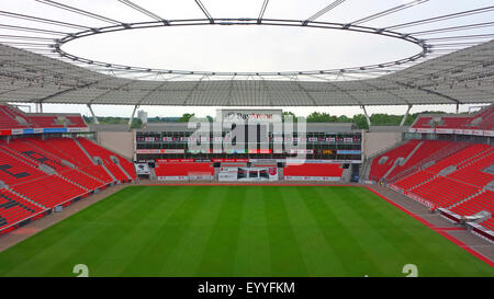 Fußball Stadion BayArena, Heimspielstätte der Bundesliga club Bayer Leverkusen, Deutschland, Nordrhein-Westfalen, Leverkusen Stockfoto