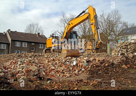 Abriss mit schwerem Gerät, Deutschland Stockfoto