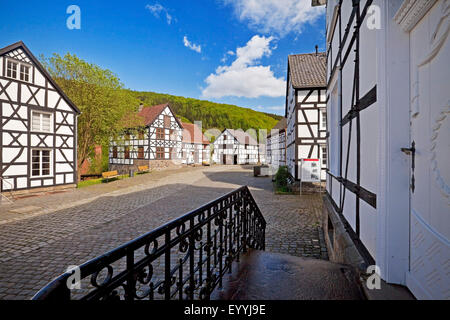 Fachwerkhäuser der Hagen Open-air Museum, Deutschland, Nordrhein-Westfalen, Ruhrgebiet, Hagen Stockfoto