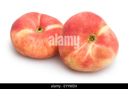 Pfirsiche isoliert Stockfoto