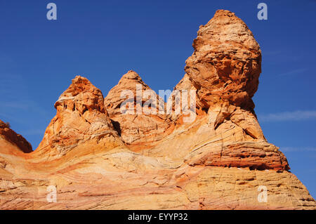 Sandstein-Felsformationen der Vermilion Cliffs National Monument, USA, Arizona, Vermilion Cliffs Stockfoto