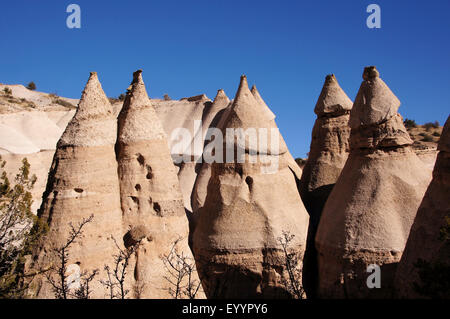 Sandsteinformation im Kasha-Katuwe Zelt Rocks National Monument, USA, New Mexico, Kasha-Katuwe Zelt Rocks National Monument Stockfoto