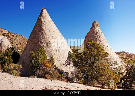 Sandsteinformation im Kasha-Katuwe Zelt Rocks National Monument, USA, New Mexico, Kasha-Katuwe Zelt Rocks National Monument Stockfoto