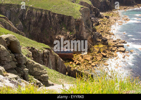 Landet der End in Cornwall, Vereinigtes Königreich, England, Cornwall, Lands End Stockfoto