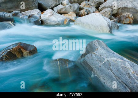 Fluss Verzasca im Verzasca Tal, Schweiz, Tessin Stockfoto