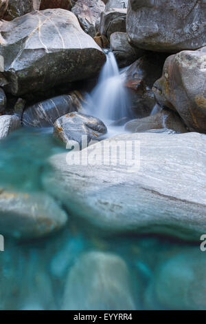 Fluss Verzasca im Verzasca Tal, Schweiz, Tessin Stockfoto