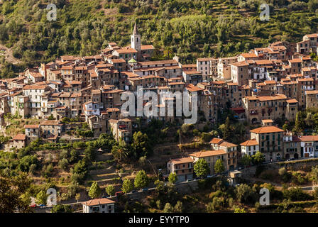 Dorf in Ligurien, Italien, Ligurien Apricale Apricale Stockfoto